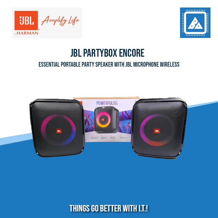 JBL PARTYBOX ENCORE PORTABLE BLUETOOTH SPEAKER W/ 2 WIRELESS MIC (BLACK) JBL PARTYBOX ENCORE PORTABLE BLUETOOTH SPEAKER W/ 2 WIRELESS MIC (BLACK)